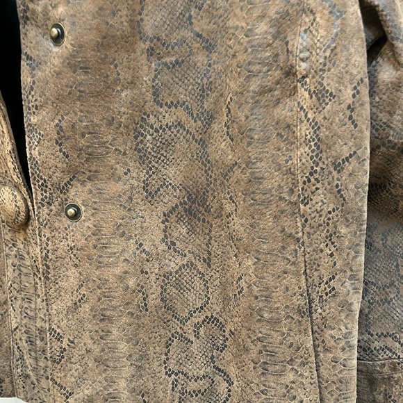 Vintage LAL Leather Snake Print Cowgirl Jacket | Size L - Picture 4 of 7
